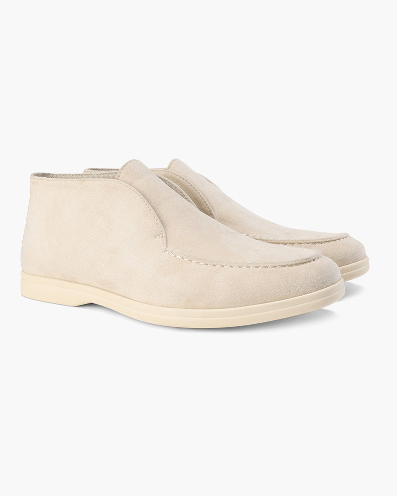High suede slippers