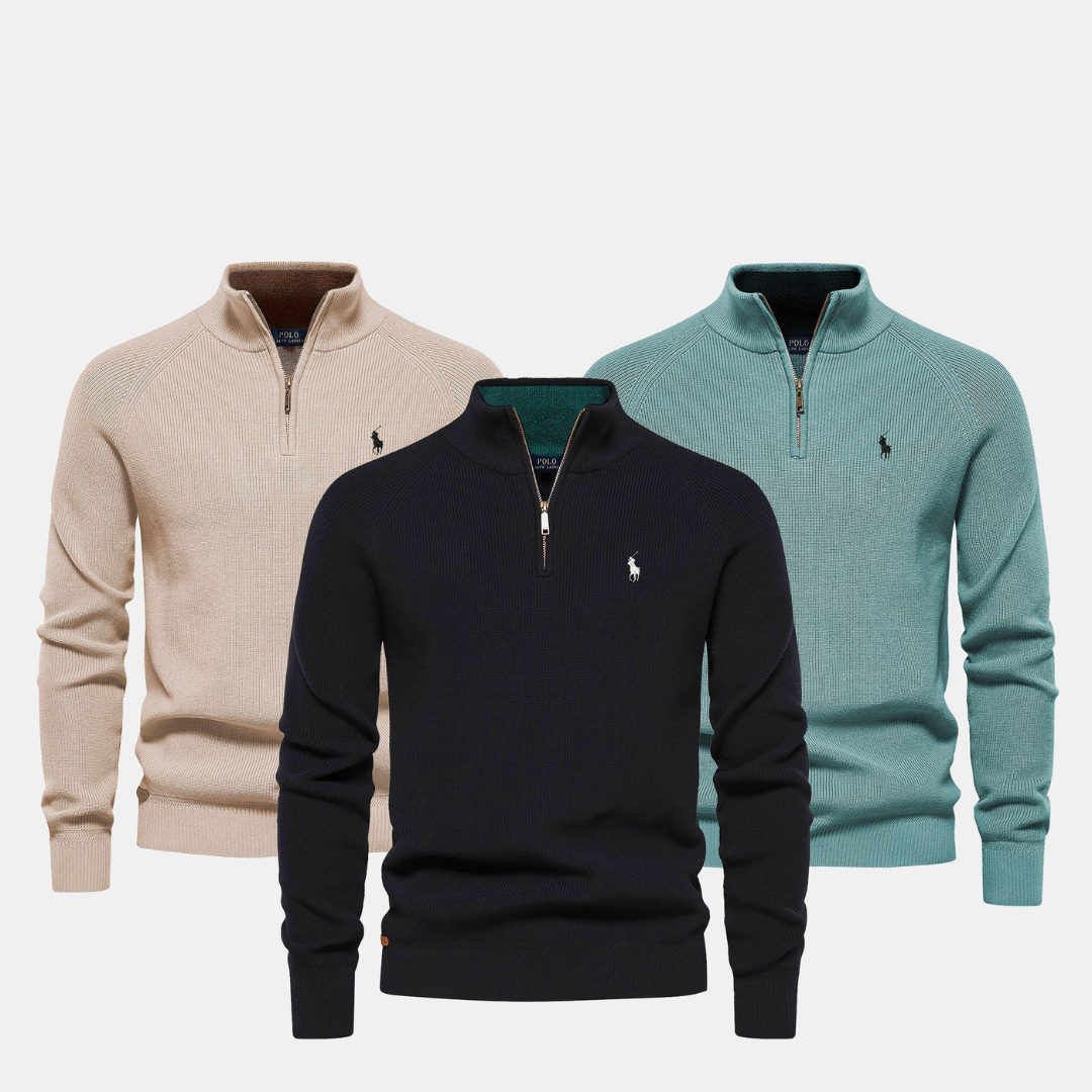 Men's R&L™ Zip Neck Sweater (Clearance)