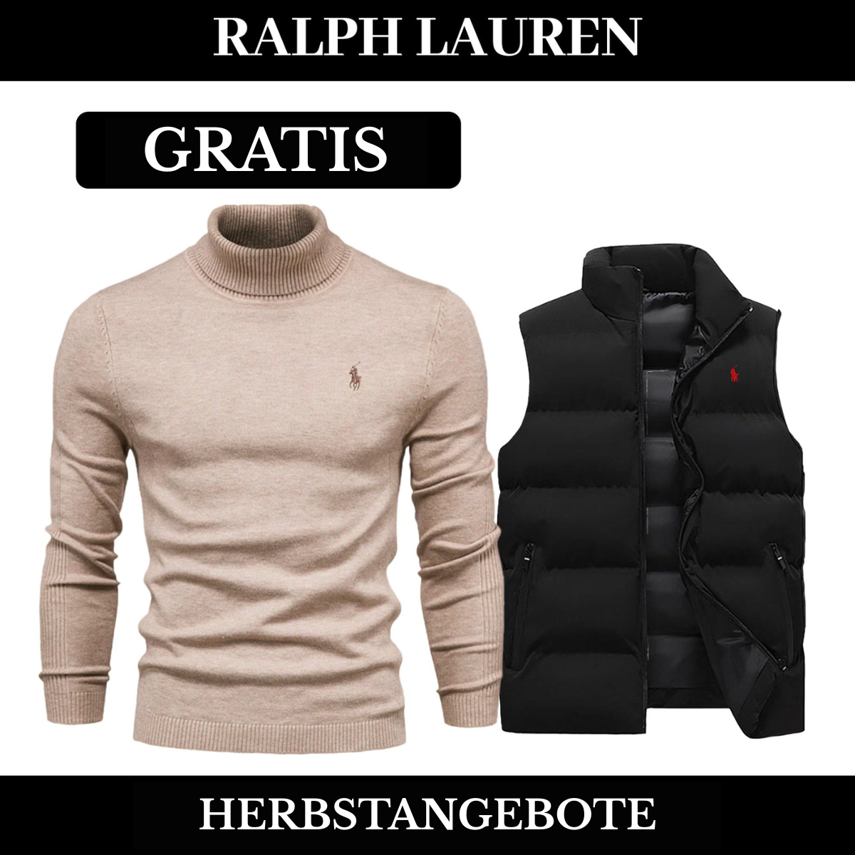 RL Weste + Gratis-Pullover (LAGERRÄUMUNG)