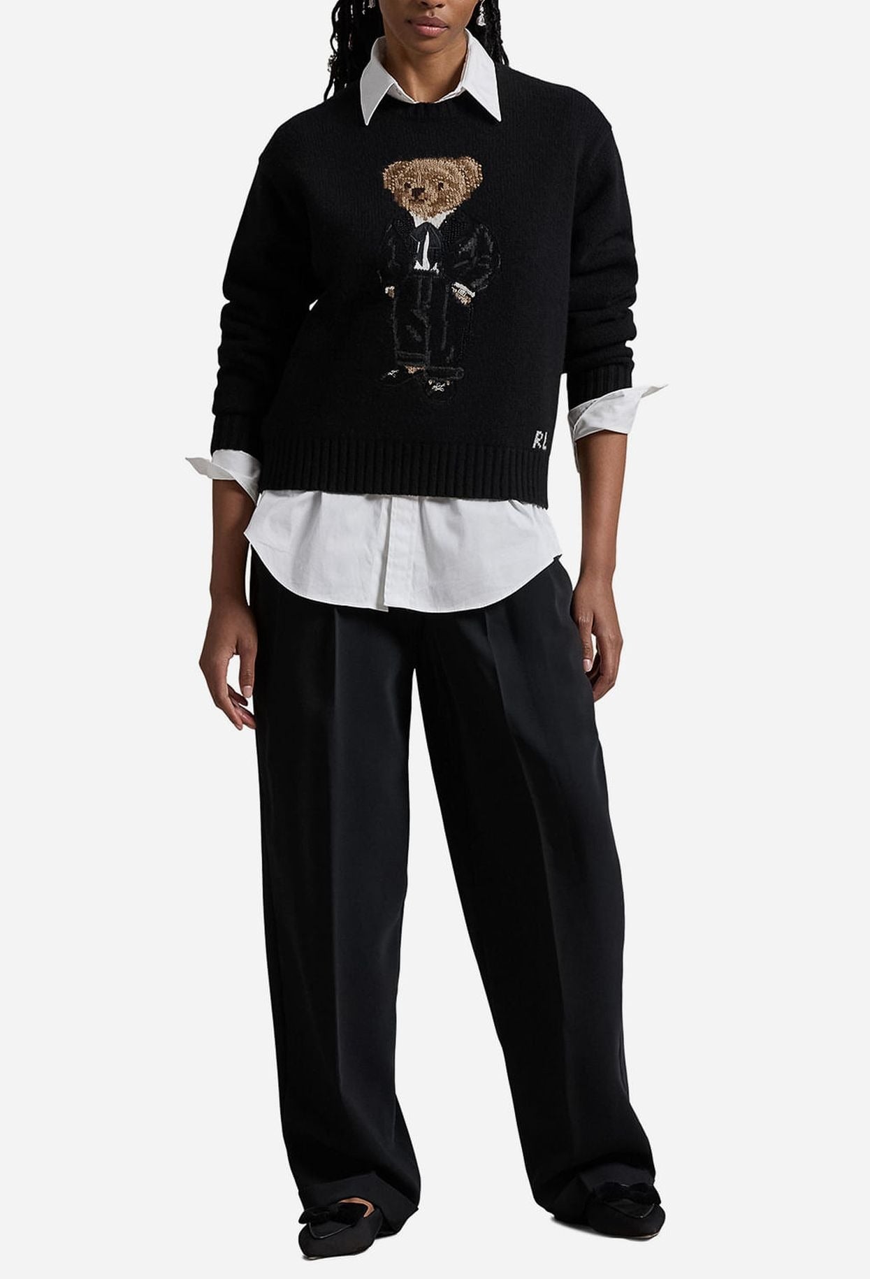 Sweater R&amp;L | Black Polo Bear 