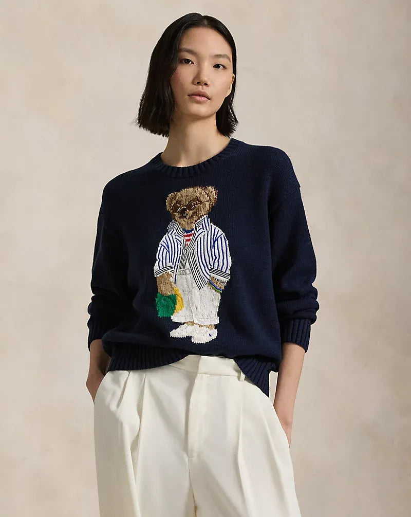 Sweater R&amp;L | Navy Blue Polo Bear 