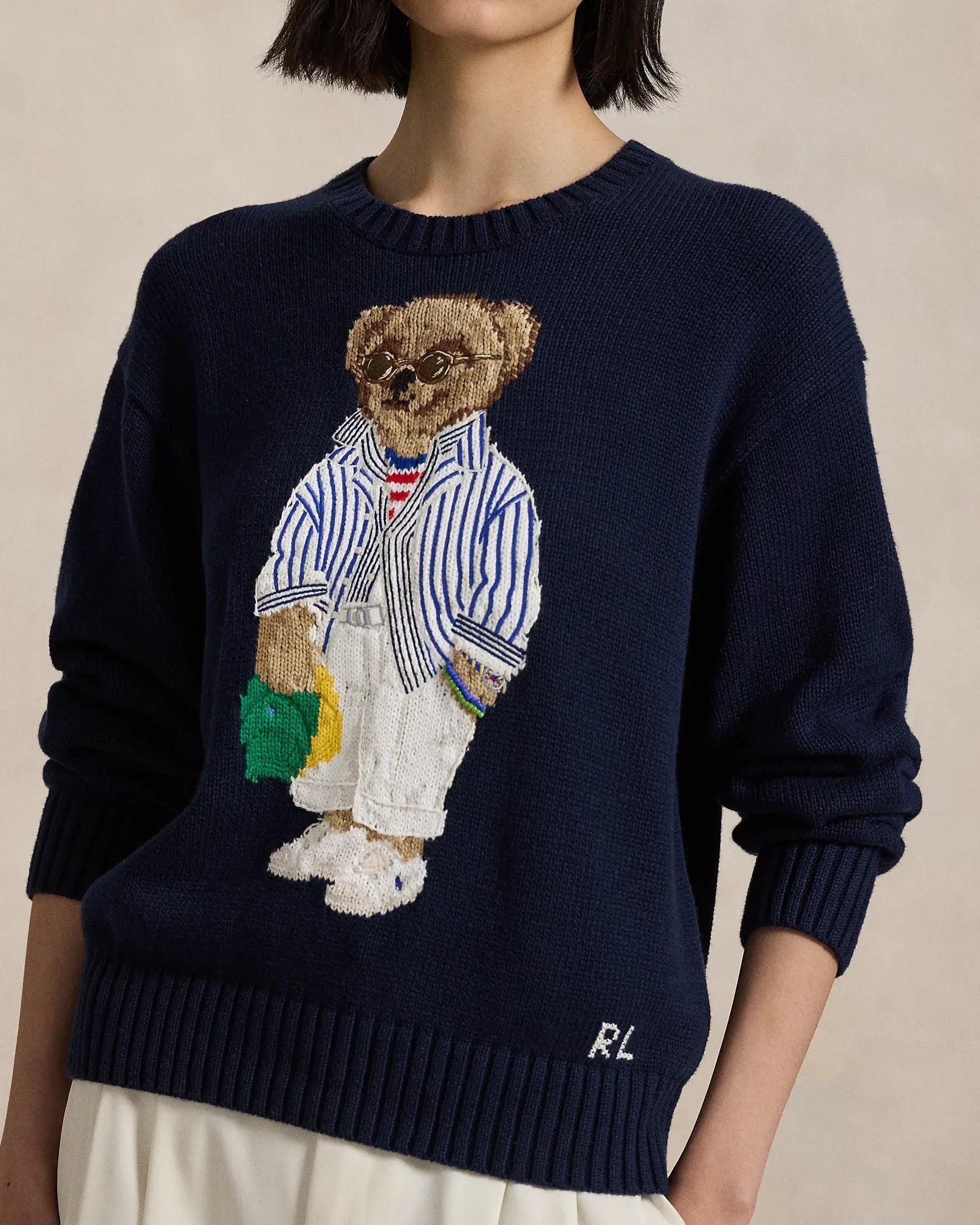 Sweater R&amp;L | Navy Blue Polo Bear 